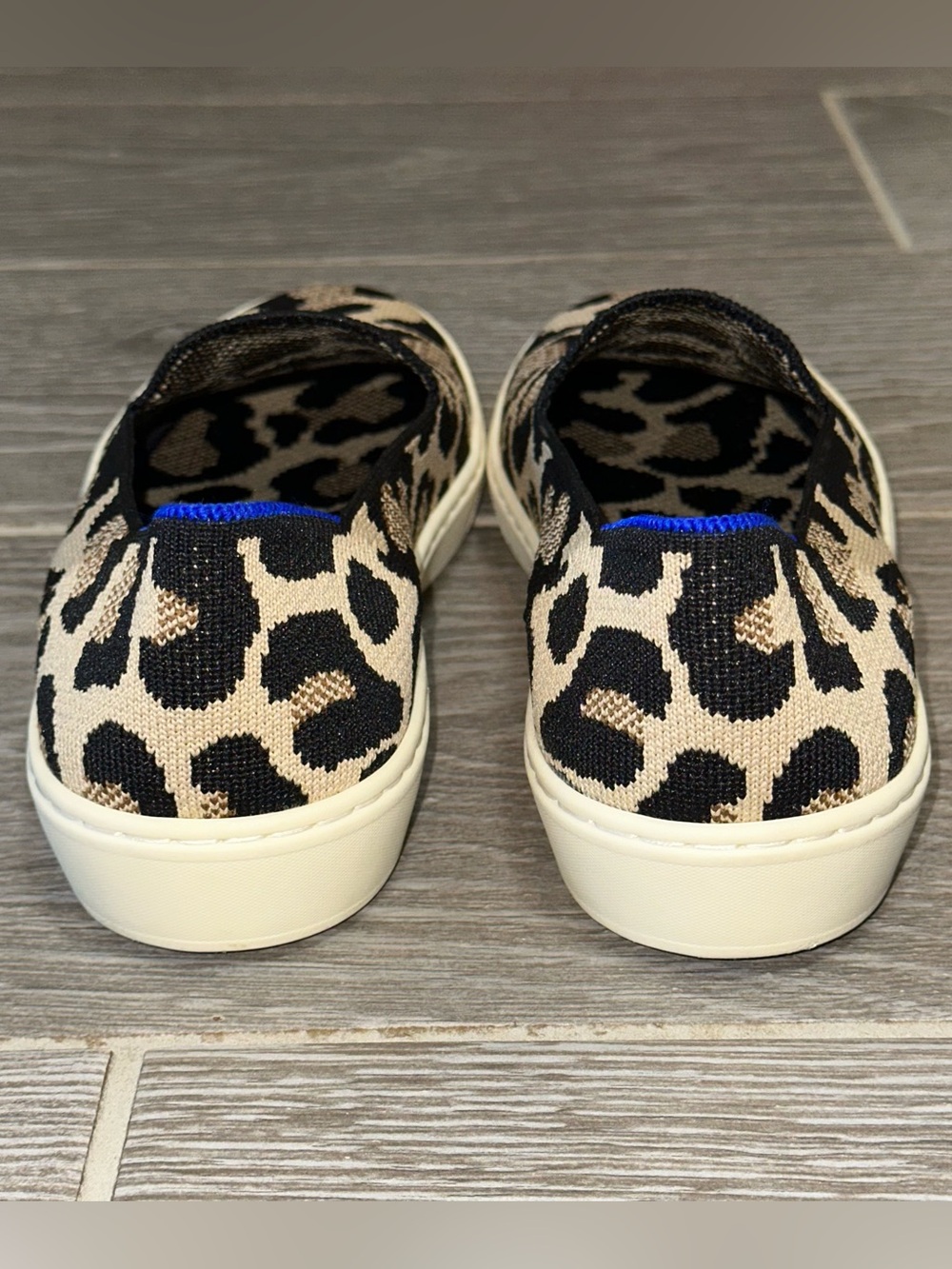Rothy's The Original Desert Cat Womens 7.5 Sneaker Slip On Leopard Print Comfort - Picture 8 of 10